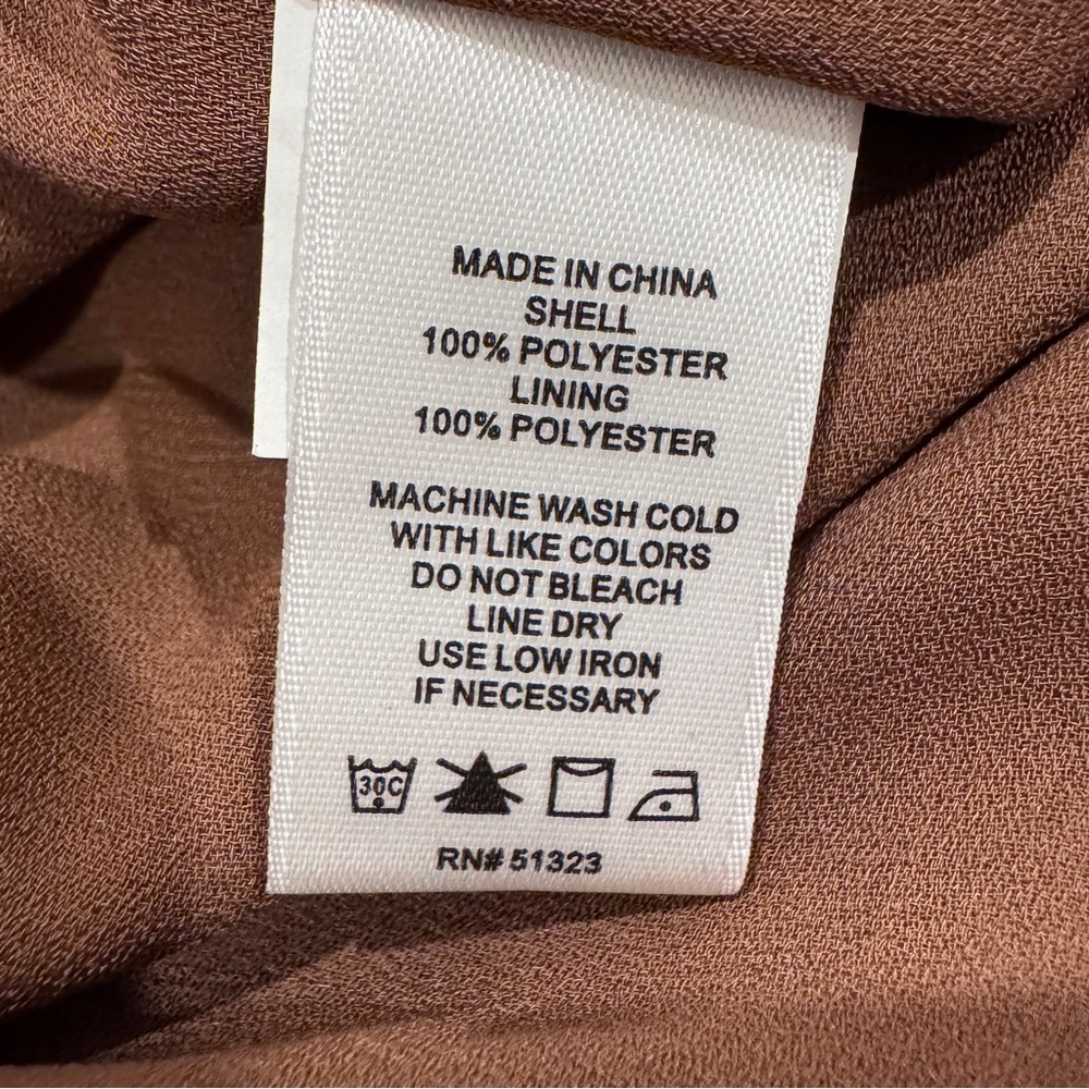 NWT Parker Angie Layered Ruffle Satin Maxi Dress Formal Wedding Brown Umber 12 - Picture 15 of 16